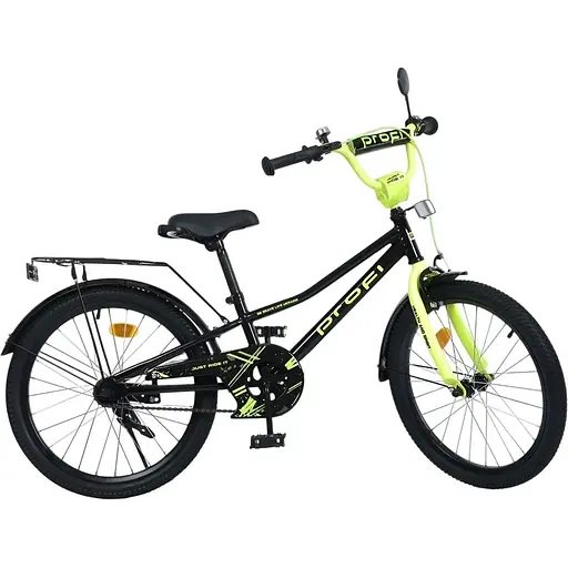 Велосипед Profi MB 20015-1 колеса 20" сталь подножка мягкие рулевые накладки черно-зеленый
