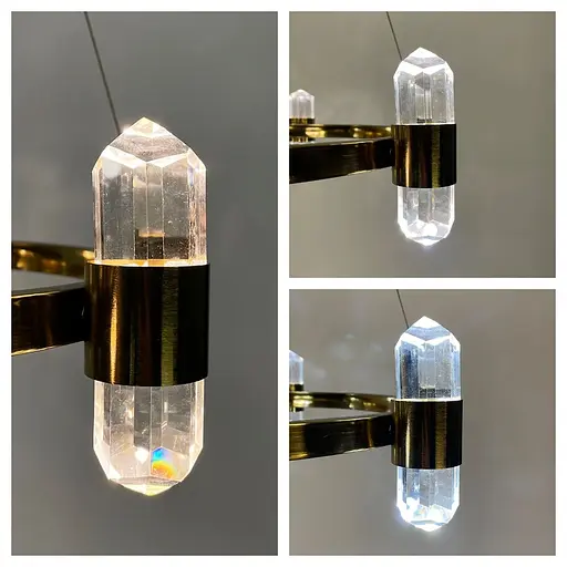 Элегантная люстра с хрустальными элементами Ø 60 см Ст. MJ 237-600 AB | Line F - фото 6