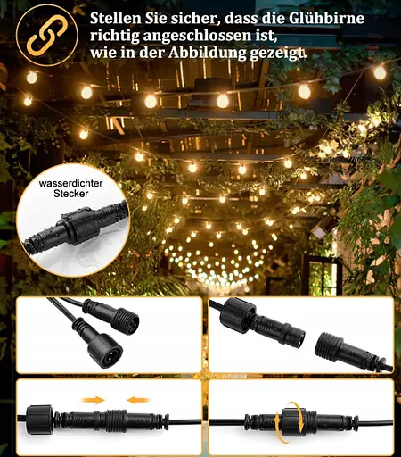 Струнный светодиодный светильник Vanranger 30 м С40 Садовая балконная терраса IP44 - фото 4