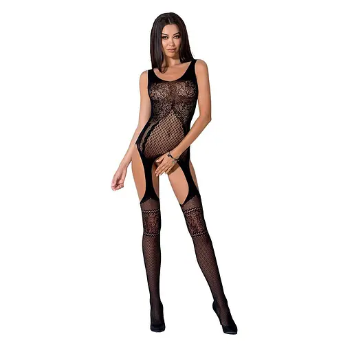 Бодистокинг Passion BS061 комбинезон имитация чулок S/M/L black - фото 3