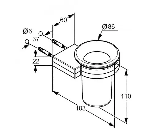 Склянка для зубних щіток Kludi A-XES 4897505 - фото 2