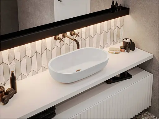 Умивальник Miraggio Mark 625 глянсовий 0002687, Білий - фото 5