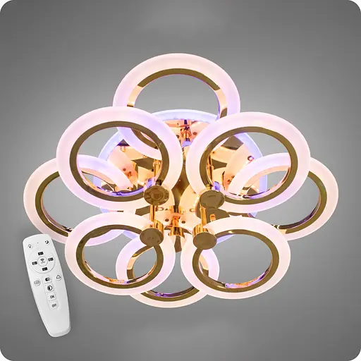 Люстра светодиодная 517 Dlight 3color с пультом 110Вт Золото (01364) - фото 2