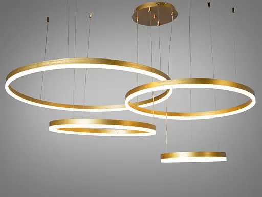 Світлодіодна люстра на тросах золото 157 Вт з пультом - фото 2