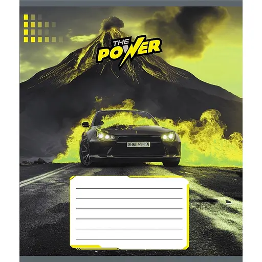 Зошит учнівський "Супер сила" Leader 012-510041C-4 в косу лінію, 12 аркушів - фото 1