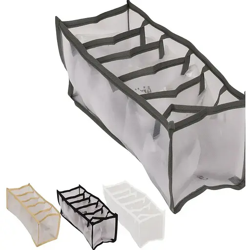 Коробка-органайзер Stenson для хранения белья 6 отделений 32х32х12 см [MD] - фото 1