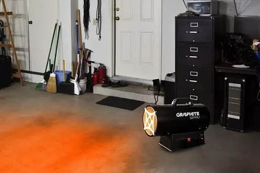 Теплова гармата Graphite газова, акумуляторна 18В, 30кВт, 200м кв, 500м куб/год, IP24, чорний - фото 7