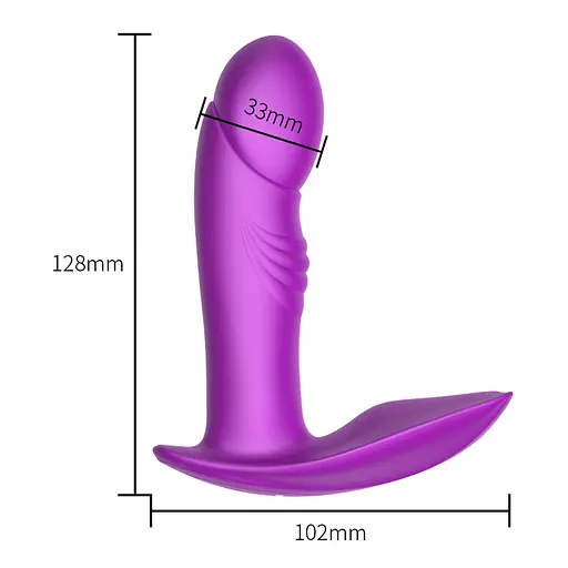 Вібратор у трусики Boss Series Silicone Panty 12.8 см фіолетовий - фото 7