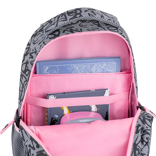 Рюкзак GoPack Education 175M-4 Fluffy Heart Серо-розовый (GO26-175M-4) - фото 14