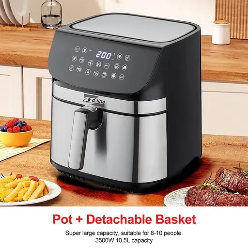 Мультипечь Zepline ZP-110 электрическая 10.5л 3500 Вт Черная - фото 4