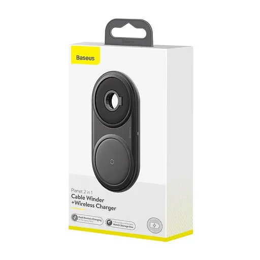 Бездротовий зарядний пристрій Baseus Planet 2 in 1 Чорний (WXPL-B01) - фото 6