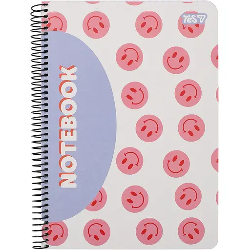Зошит для записів Yes Smiley and Flowers  А5 в клітинку 80 аркушів (152294)