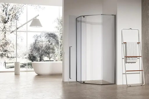 Душевая кабина без поддона Koer SR SC06-90x90x200-TR-07 прозрачное стекло Easy Clean 8 мм, графит KR5366, Универсальная, прозрачная, графит - фото 8