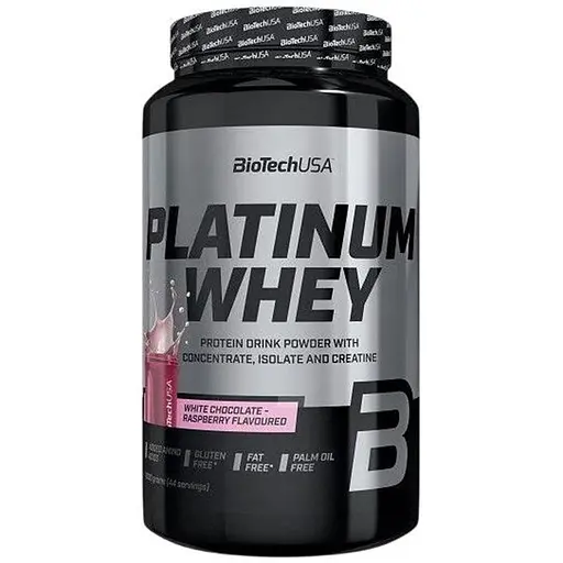 Протеин BiotechUSA Platinum Whey White chocolate - raspberry 1 кг
