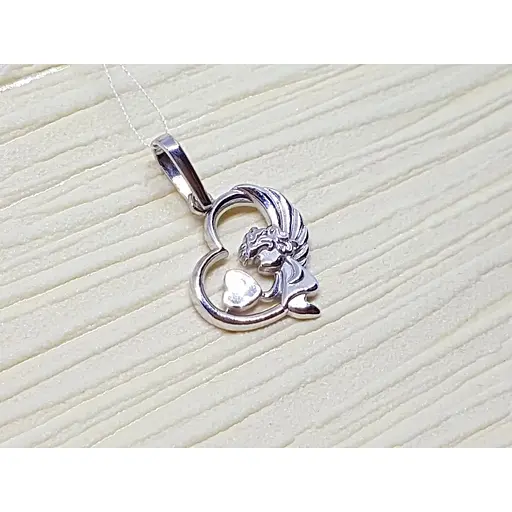 Срібна підвіска Лазурит Закохане янголя. 39214р - фото 2