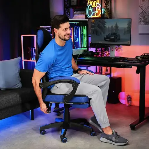 Геймерское кресло Di Volio Sporte синий - фото 5