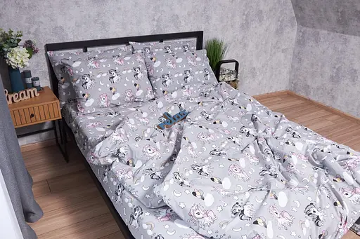 Комплект постільної білизни Moon&Star Бязь Gold Люкс Unicorn сімейний 143х210х2 наволочки 2х50х70 - фото 4
