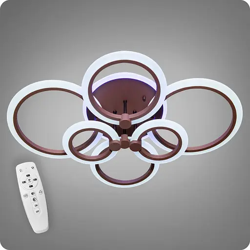 Люстра светодиодная 517 Dlight 3color с пультом 105Вт Коричневый (01916) - фото 2