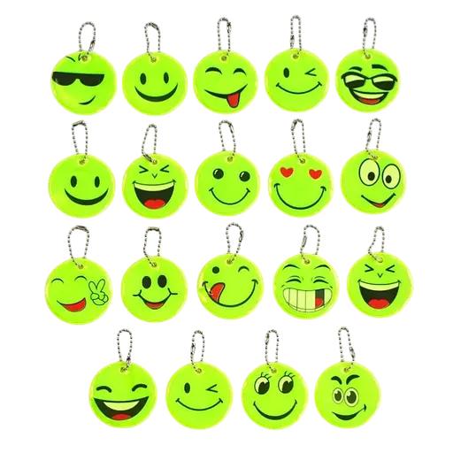 Светоотражающий брелок М 47550 Смайлик (6900077475500) Микс - фото 1