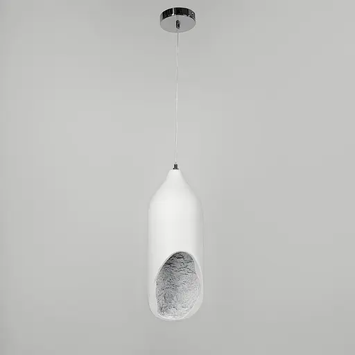 Гіпсовий білий світильник незвичайної форми плафона 50х18 см | Арт. MJ 27/1 | Line F - фото 7