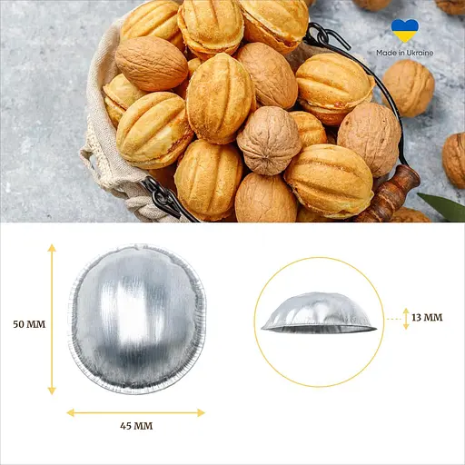 Набор из 10 металлических порционных формочек для выпечки печенья Орешки, Master Class 83129 - фото 4