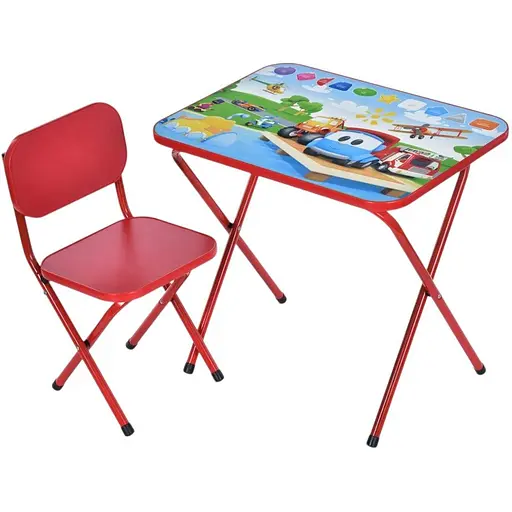 Детский столик складной со стульчиком Bambi M 5962-3 красный