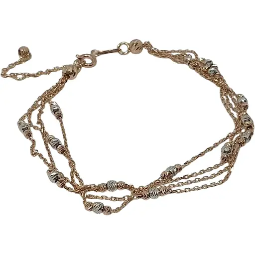 Золотой браслет Favoritum с алмазной гранью. 910072