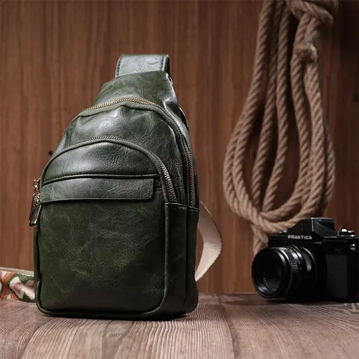 Сумка Vintage компактного размера с одной лямкой через плечо из гладкой экокожи 16х25х6.5 см sum0026938 - фото 10