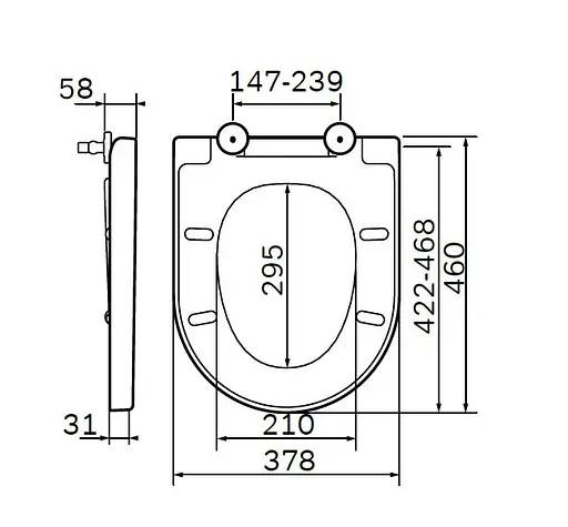 Сиденье для унитаза AM.PM Bliss L C537854WH, Белый - фото 2