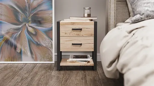 Тумба універсальна Ferrum-decor Вів'єн 2/1 50x41x40 чорний ДСП Дуб Сан-Марино 16мм (FRD-104172)