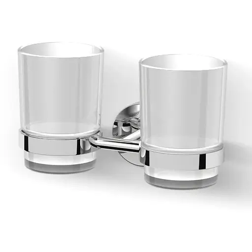 Склянка подвійна для ванної кімнати Imprese Skala 122275 хром - фото 1