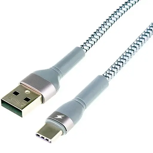 Дата кабель для заряджання REMAX RC-124a USB 2.0 - Type-C 2.4A (1м) Срібний