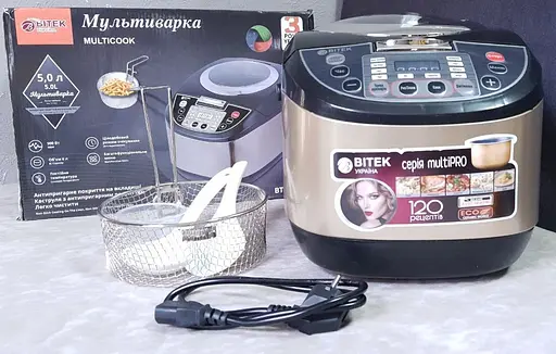 Уцінка! Мультиварка-фритюрниця Bitek ВТ-76783 з віконцем 5л 21 програма 900 Вт - фото 10