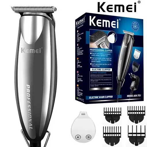 Професійна машинка-триммер для стрижки Kemei Km-701 (7 насадок) - фото 5