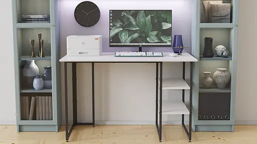 Комп'ютерний стіл Ferrum-decor Кевін 75x140x70 чорний ДСП Білий 16мм (FRD-103837) - фото 4