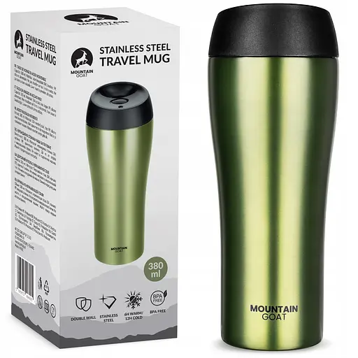 Термокружка Mountain Goat Travel 0.38 л Green (P-5905973406949) - фото 2