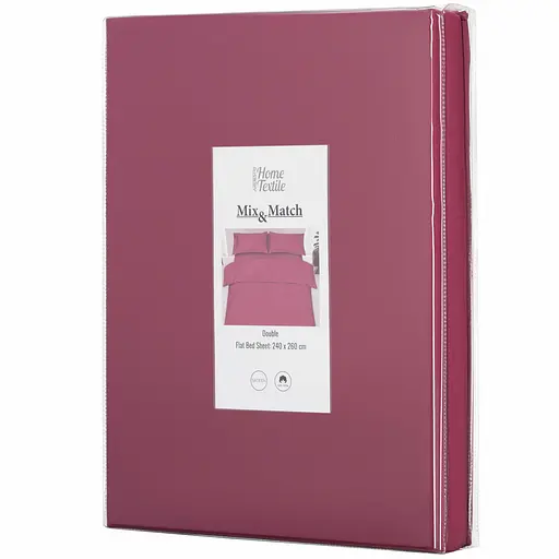 Простирадло Ardesto Mix&Match, 240x260см, 100% бавовна, сатин, ягідний (ART2426FSR) - фото 1