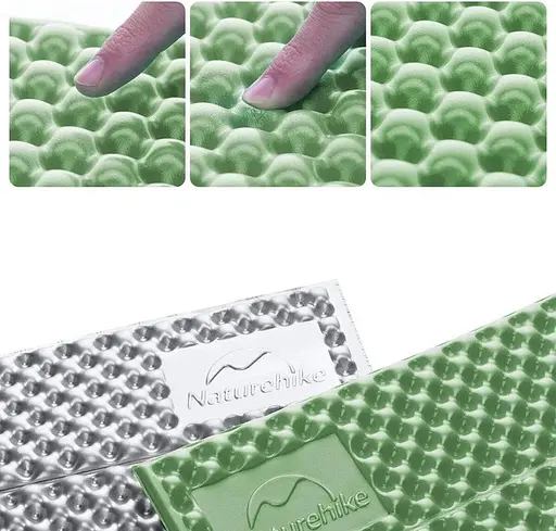 Туристичний спальний килимок (каремат) Naturehike пінка Зелений - фото 4