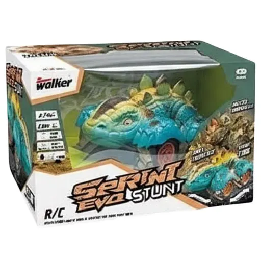 Радіокерована машина-динозавр 989-39-01, акумулятор 3,7V, пульт 2.4GHz, позашляховик з підсвічуванням, Гумові колеса, Синя - фото 2