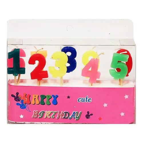 Свічки для торта Цифри кольорові - фото 1