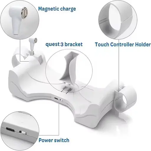 Зарядна станція DK для VR-окулярів Meta Quest 3 - фото 4
