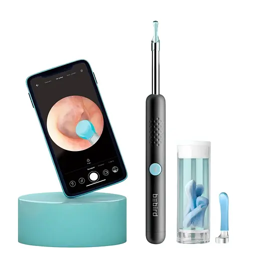 Пристрій для видалення вушної сірки з камерою з отоскопом Bebird X0 1080P Black