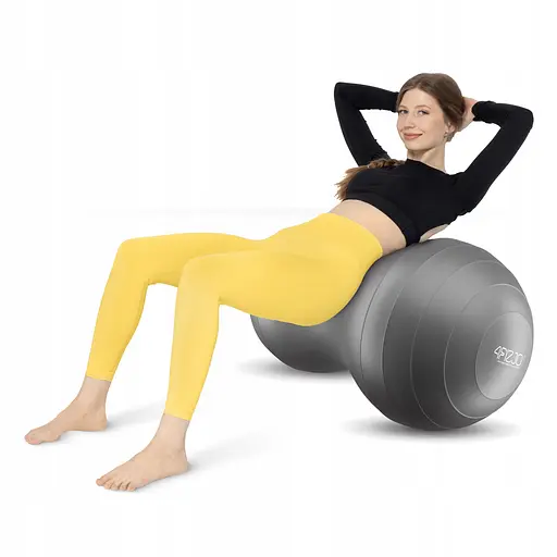 М'яч для фітнесу (арахіс) 4FIZJO Air Ball Peanut 45 x 90 см Anti-Burst Grey (P-5905973407175) - фото 3