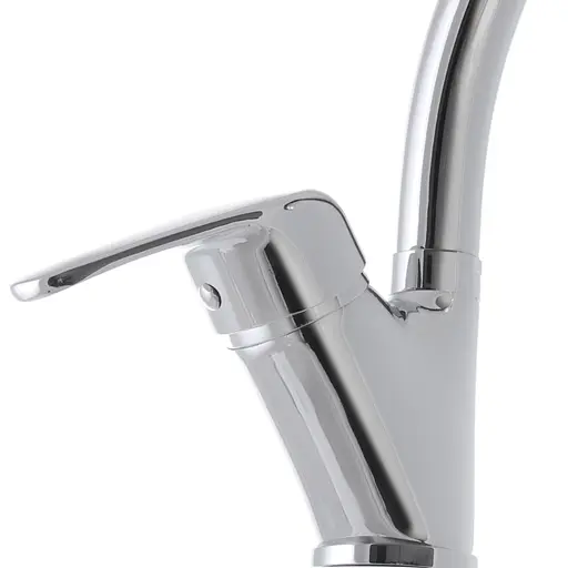 Змішувач для кухні Haiba Magic 011 із чорною ручкою HB0676 Хром - фото 3