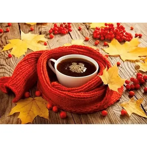 Алмазна мозаїка 50*40 на підрамнику повна викладка Чай з калиною - фото 1