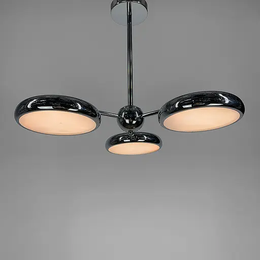 Люстра дизайнерская на 3 световых блока Line.F S 011/3 CR - фото 6