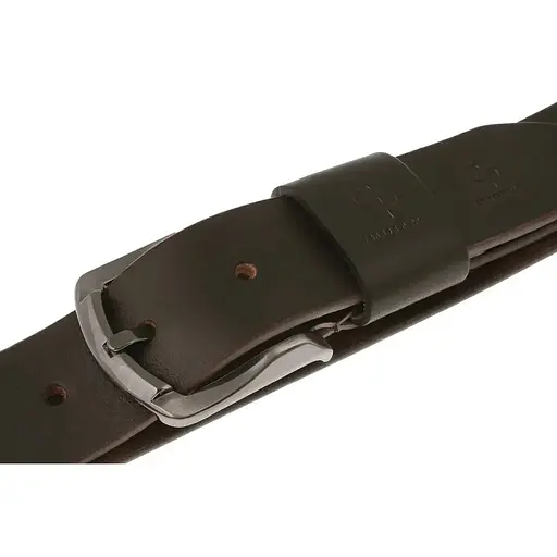 Ремінь шкіряний Grande Pelle коричневий  120х4х0.5 см acs0032045 - фото 3