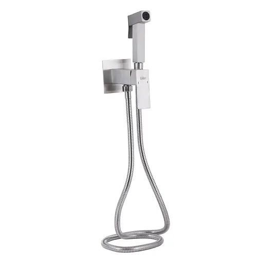 Набор гигиенического душа скрытого монтажа Lidz Kubis 111 Nickel LDKUB111NKS46106 прямоугольный, Нержавеющая сталь - фото 1