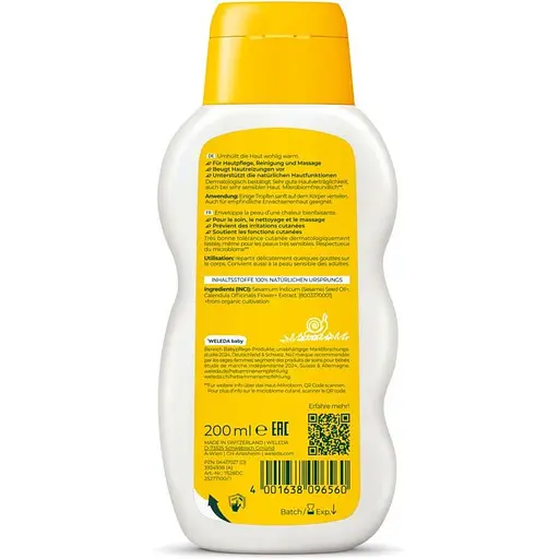 Масло для младенцев Weleda Календула, 200 мл (00752800) - фото 2