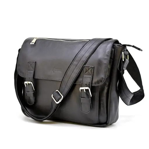 Кожаная мужская сумка через плечо TARWA 30.5х7х24 см sum0025895 - фото 1